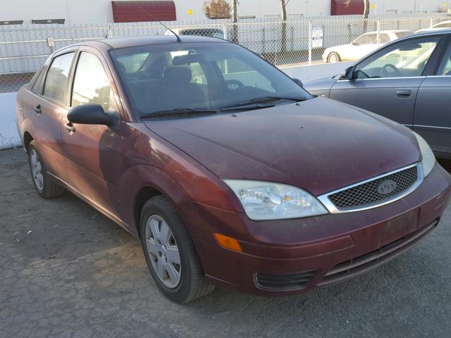 1FAHP34N27W107604 - 2007 FORD FOCUS ZX4 BURGUNDY photo 1