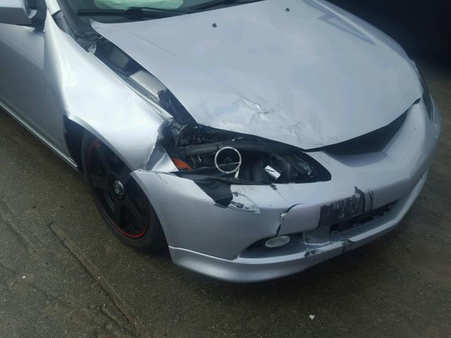 JH4DC548X5S008025 - 2005 ACURA RSX SILVER photo 9