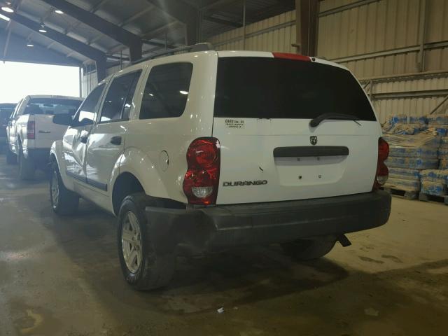 1D4HB38N46F122609 - 2006 DODGE DURANGO SX WHITE photo 3