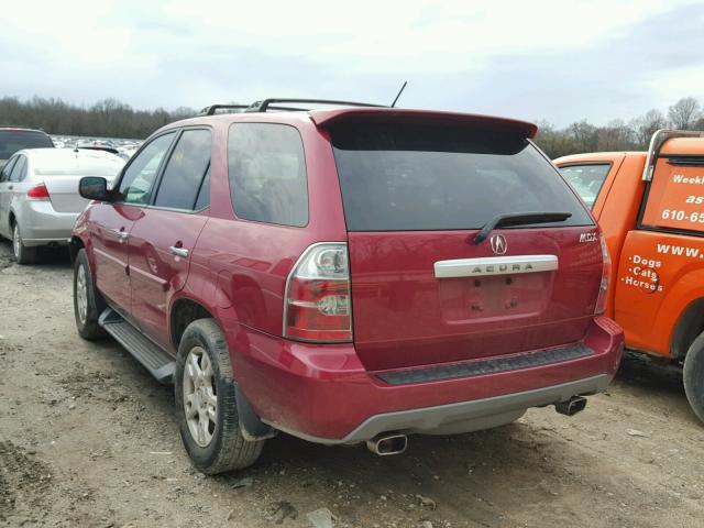 2HNYD18624H552696 - 2004 ACURA MDX TOURIN BURGUNDY photo 3