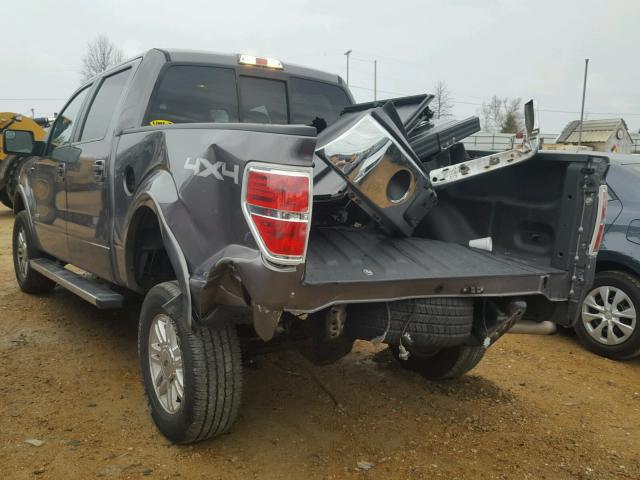 1FTFW1ET8EKF38362 - 2014 FORD F150 SUPER GRAY photo 3