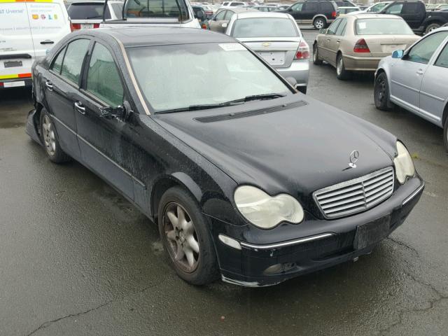 WDBRF61J04E017744 - 2004 MERCEDES-BENZ C 240 BLACK photo 1