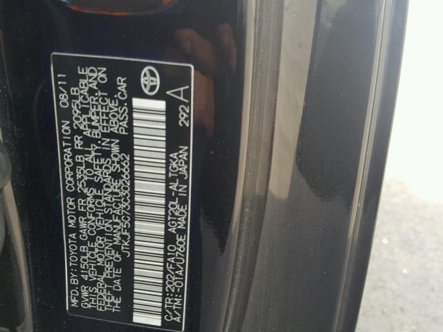 JTKJF5C73C3026662 - 2012 TOYOTA SCION TC 黑色 照片 10