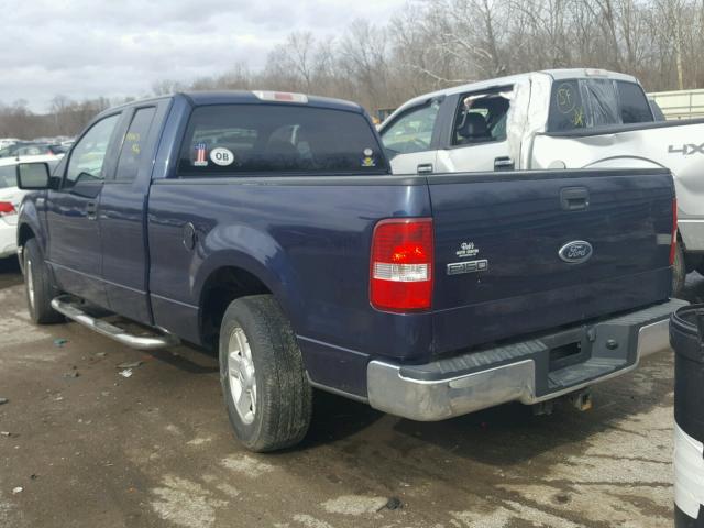 1FTPX12504NB60039 - 2004 FORD F150 BLUE photo 3