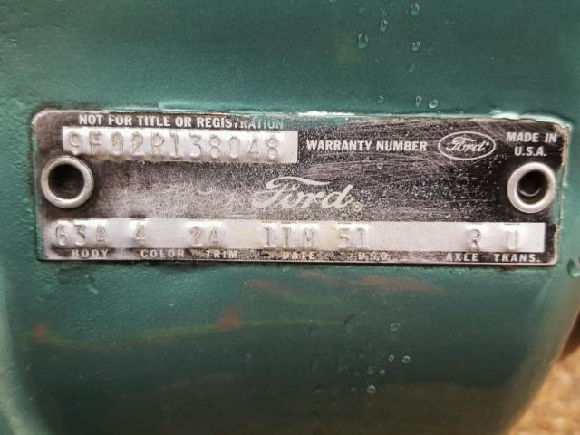 9F02R138048 - 1969 FORD MUST GREEN photo 10