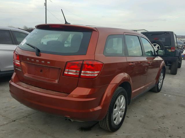 3C4PDCAB6ET268520 - 2014 DODGE JOURNEY SE ORANGE photo 4