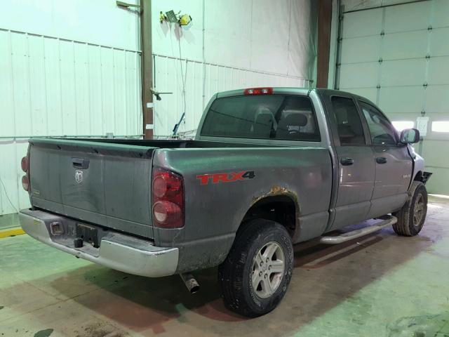 1D7HU18N98S556360 - 2008 DODGE RAM 1500 S GRAY photo 4