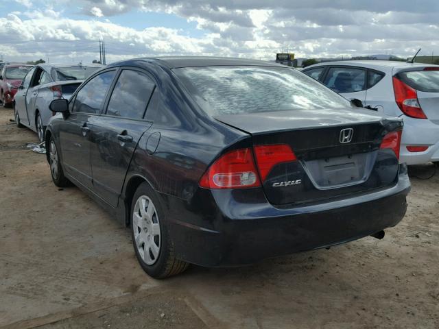 1HGFA16567L052047 - 2007 HONDA CIVIC LX BLACK photo 3