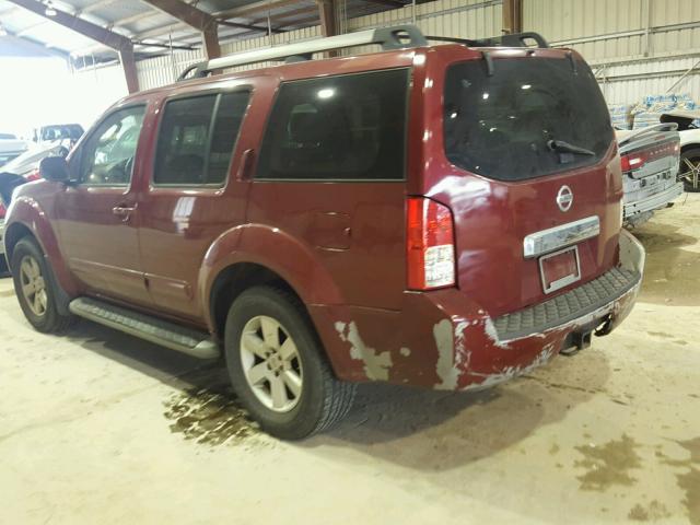 5N1AR18U28C617168 - 2008 NISSAN PATHFINDER RED photo 3