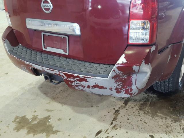 5N1AR18U28C617168 - 2008 NISSAN PATHFINDER RED photo 9