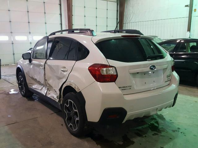 JF2GPASC7F8287257 - 2015 SUBARU XV CROSSTR WHITE photo 3