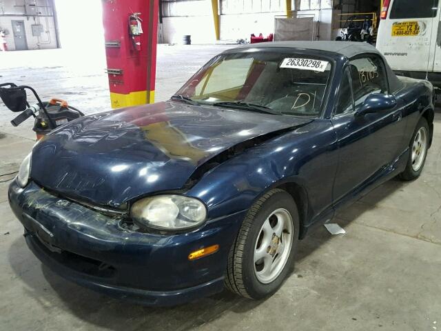 JM1NB3537X0137886 - 1999 MAZDA MX-5 MIATA BLUE photo 2