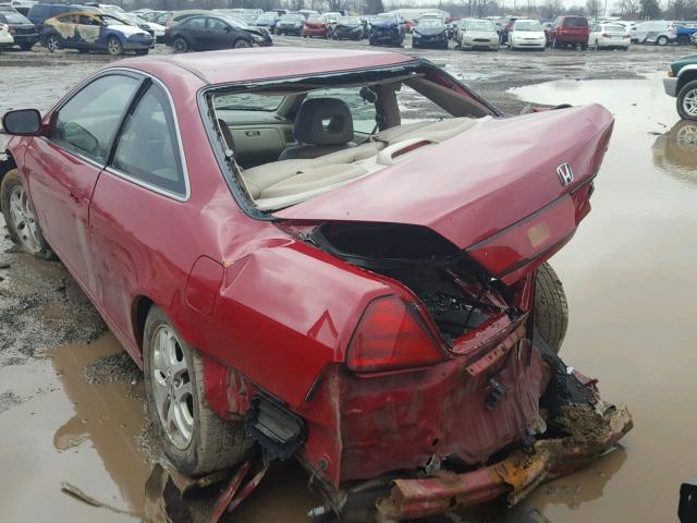 1HGCG22521A007851 - 2001 HONDA ACCORD EX RED photo 3