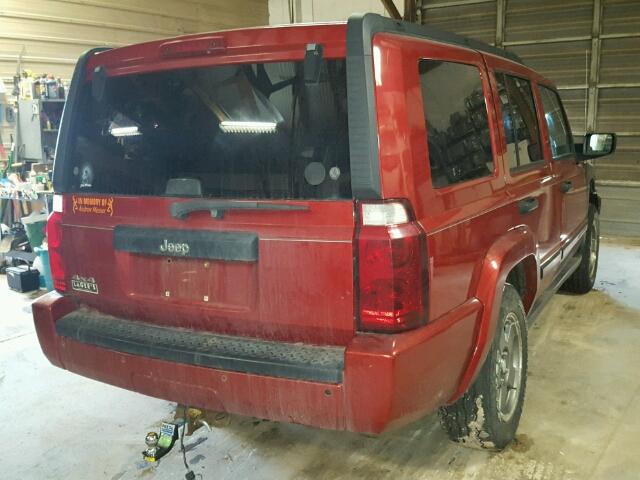 1J8HG48K26C188113 - 2006 JEEP COMMANDER მუქწითელი ფოტო 4