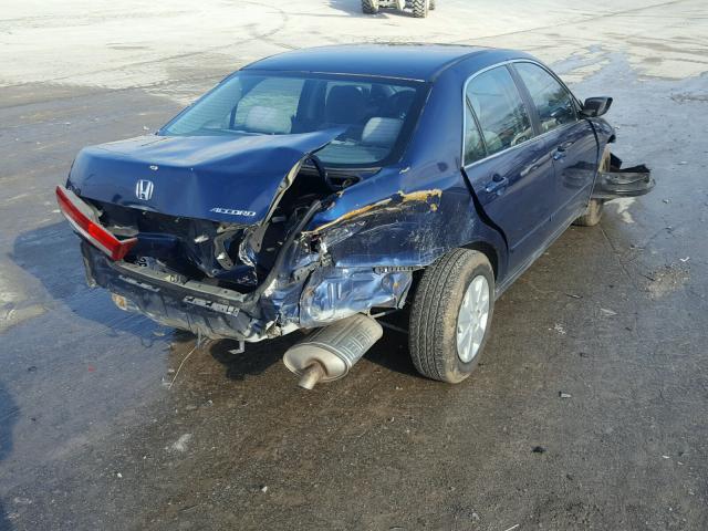 3HGCM56354G709090 - 2004 HONDA ACCORD LX BLUE photo 4