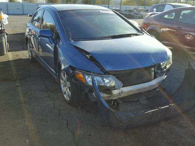 1HGFA165X7L082278 - 2007 HONDA CIVIC LX BLUE photo 1