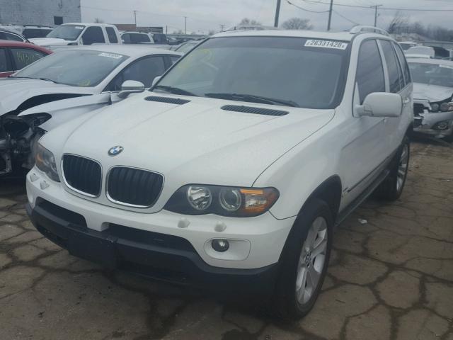 5UXFA13514LU45130 - 2004 BMW X5 3.0I WHITE photo 2