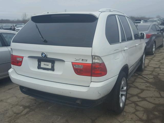 5UXFA13514LU45130 - 2004 BMW X5 3.0I WHITE photo 4