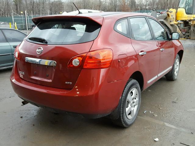 JN8AS5MV2DW629249 - 2013 NISSAN ROGUE S RED photo 4