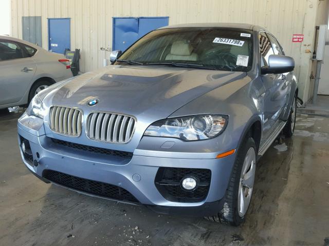 5UXFH0C57BLC66449 - 2011 BMW X6 HYBRID BLUE photo 2
