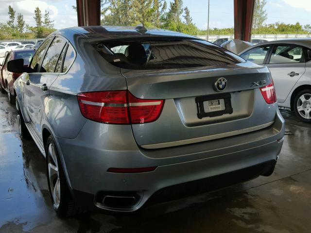 5UXFH0C57BLC66449 - 2011 BMW X6 HYBRID BLUE photo 3