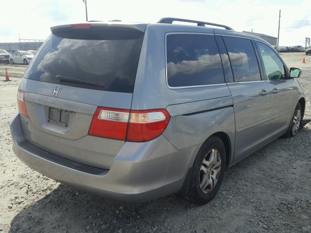 5FNRL38726B077867 - 2006 HONDA ODYSSEY EX BLUE photo 4