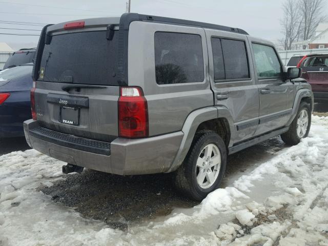 1J8HG48K37C650051 - 2007 JEEP COMMANDER GRAY photo 4