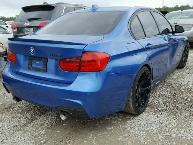 WBA3A9C54EF477814 - 2014 BMW 335 I BLUE photo 4