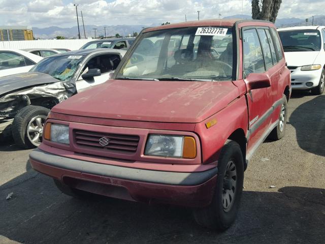 JS3TD03V4S4100818 - 1995 SUZUKI SIDEKICK J BURGUNDY photo 2