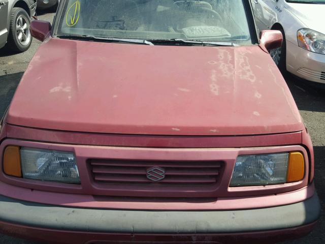 JS3TD03V4S4100818 - 1995 SUZUKI SIDEKICK J BURGUNDY photo 7