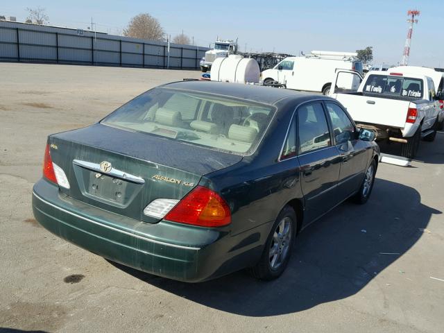 4T1BF28B21U173601 - 2001 TOYOTA AVALON XL GREEN photo 4