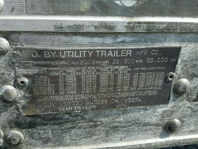 1UYVS25309U656804 - 2009 UTILITY TRAILER WHITE photo 10