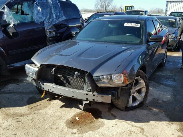 2C3CDXBG4EH212542 - 2014 DODGE CHARGER SE GRAY photo 2