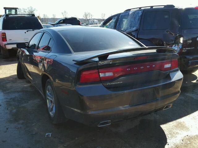 2C3CDXBG4EH212542 - 2014 DODGE CHARGER SE GRAY photo 3