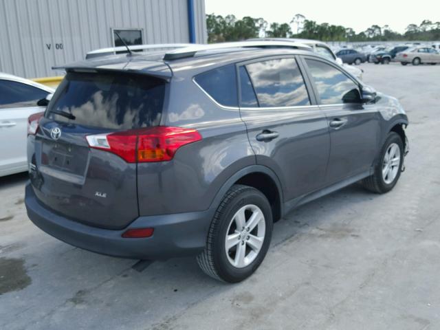 2T3WFREV6EW120907 - 2014 TOYOTA RAV4 XLE GRAY photo 4