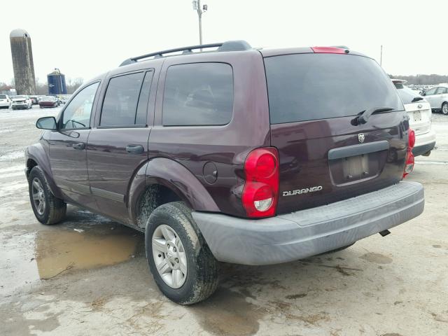 1D4HB38N85F569622 - 2005 DODGE DURANGO ST MAROON photo 3