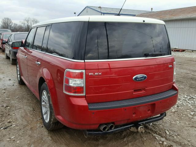 2FMGK5CC8ABA91056 - 2010 FORD FLEX SEL წითელი ფოტო 3
