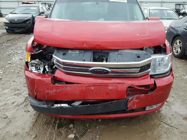 2FMGK5CC8ABA91056 - 2010 FORD FLEX SEL RED photo 9