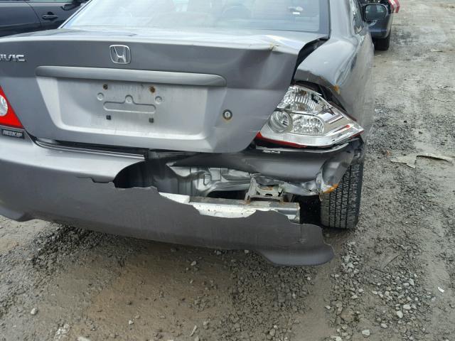 1HGEM22905L047697 - 2005 HONDA CIVIC EX Մոխրագույն լուսանկար 9