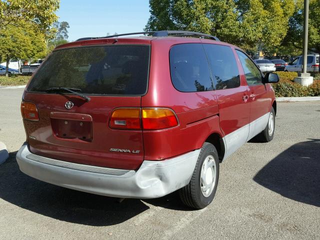 4T3ZF13C5YU287344 - 2000 TOYOTA SIENNA LE RED photo 4