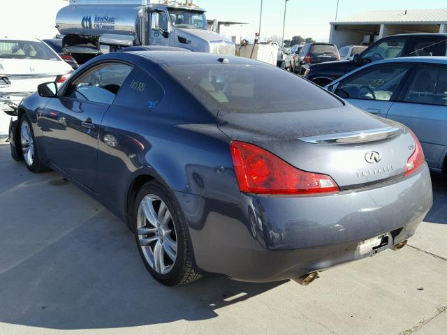 JNKCV64E68M104521 - 2008 INFINITI G37 BASE BLUE photo 3