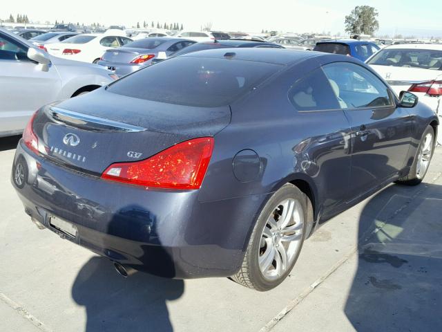 JNKCV64E68M104521 - 2008 INFINITI G37 BASE BLUE photo 4