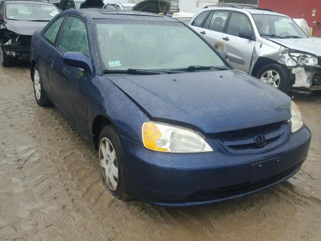 1HGEM229X2L067130 - 2002 HONDA CIVIC EX BLUE photo 1