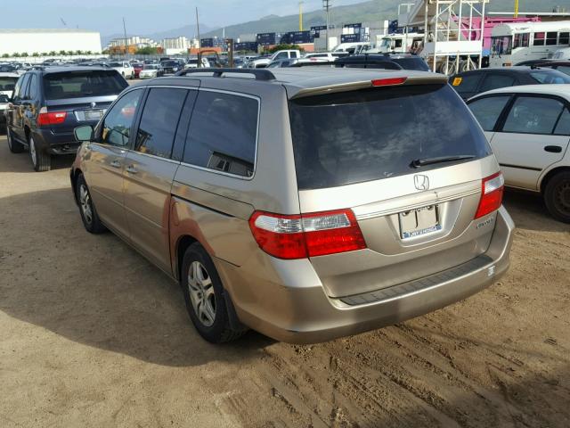 5FNRL38635B017750 - 2005 HONDA ODYSSEY EX GOLD photo 3