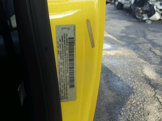 3VWPW31C97M516563 - 2007 VOLKSWAGEN NEW BEETLE 黄色 照片 10