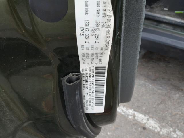 1J8HG48K27C691156 - 2007 JEEP COMMANDER მწვანე ფოტო 10