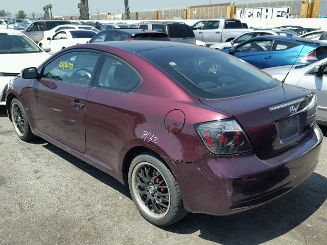 JTKDE177950040198 - 2005 TOYOTA SCION TC 勃艮第红 照片 3