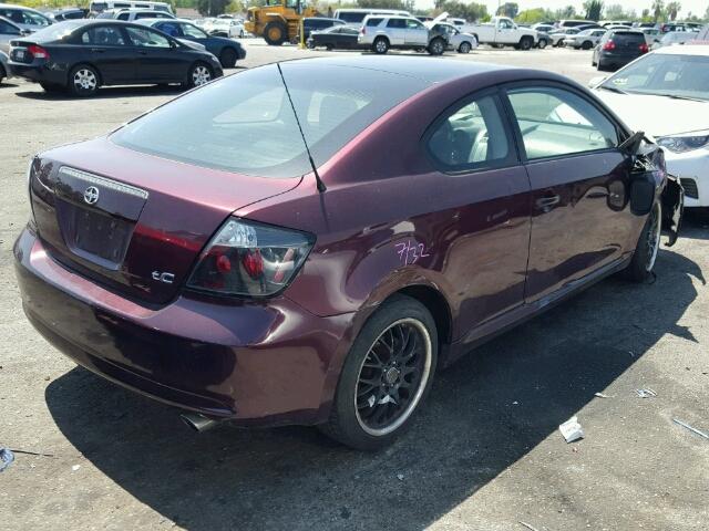 JTKDE177950040198 - 2005 TOYOTA SCION TC BURGUNDY photo 4