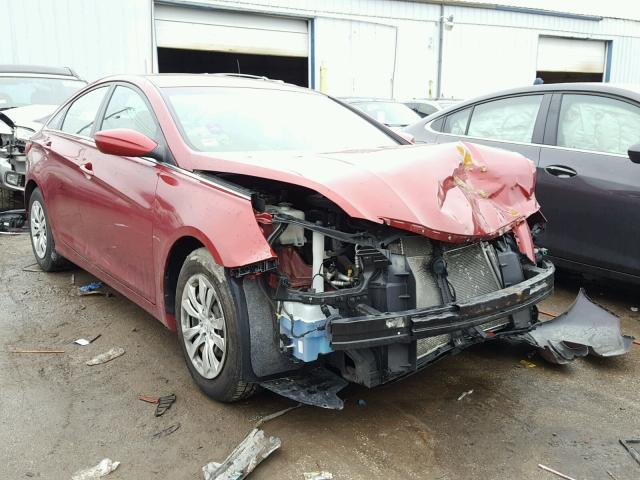 5NPEB4AC3CH455822 - 2012 HYUNDAI SONATA GLS RED photo 1