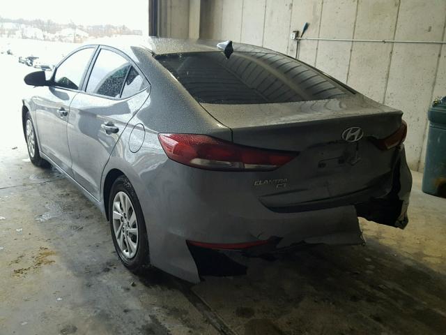 KMHD74LF9HU352935 - 2017 HYUNDAI ELANTRA SE GRAY photo 3